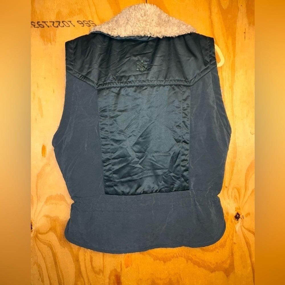 Vintage Nils‎ Ski Vest Womens Size 6 Faux Fur Collar Puffer Zip - Picture 5 of 5